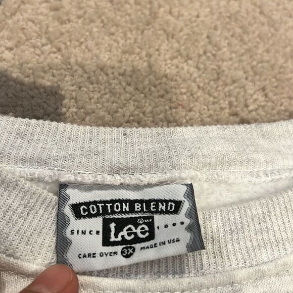 VTG Lee made in USA crew neck sweatshirt size 3X 3d plush bear on front with - Picture 4 of 9